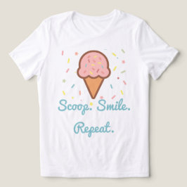 U-Ausschnitt. Lächle. Wieder von vorne. - Niedlich Tri-Blend Shirt