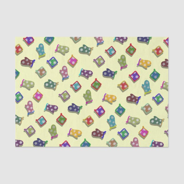 U-Auswahl-Farbpotholder-Ofen-Mitte mit Seidenpapier (Vorderseite)