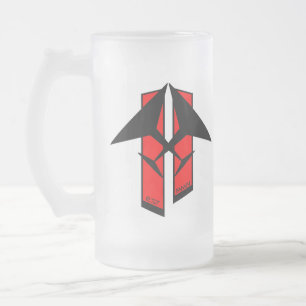 U.B.B. Mattierte Bier-Tasse Columbus Mattglas Bierglas