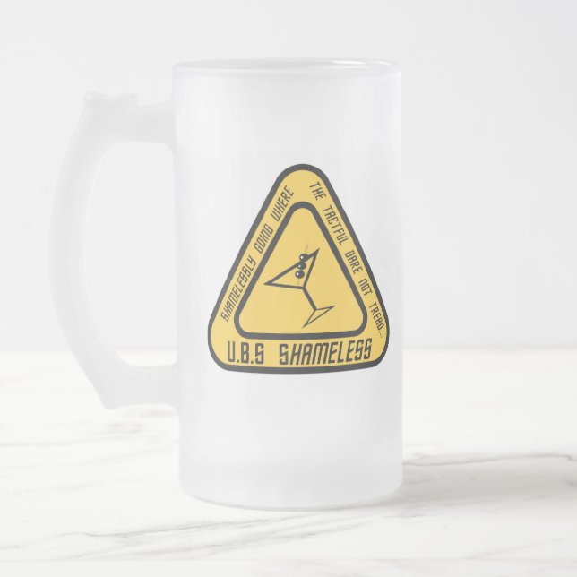 U.B.S schamlose mattierte Bier-Tasse Mattglas Bierglas (Links)