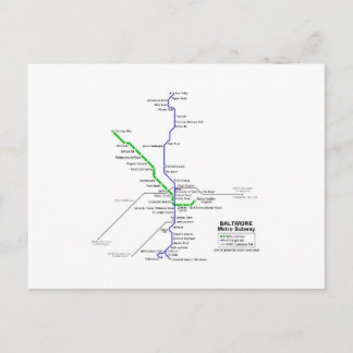U-Bahn Baltimore Postkarte