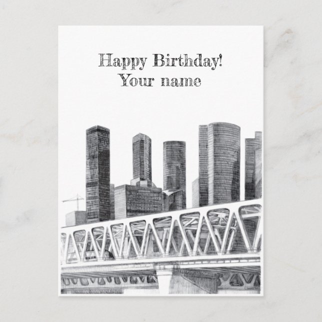 U-Bahn-Brücke Postkarte (Vorderseite)