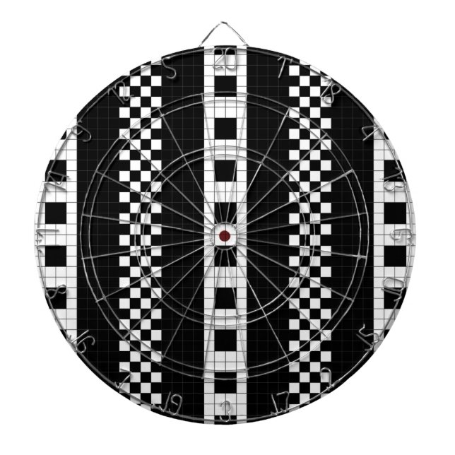 U-Bahn-Karierte Geometrien RL90 Dartscheibe (vorne)