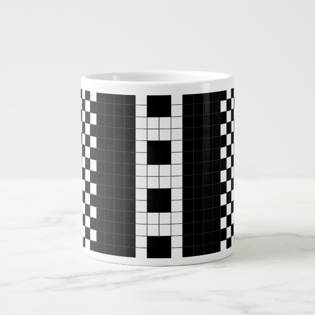 U-Bahn-Karierte Geometrien RL90 Jumbo-Tasse (Vorderseite)