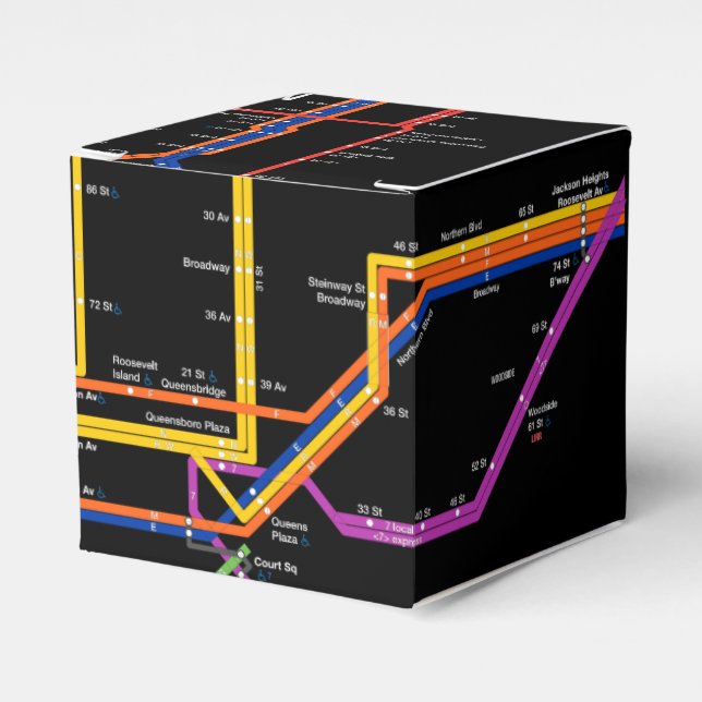 U-Bahn-Karte NY-Stadt Geschenkschachtel (Vorderseite)