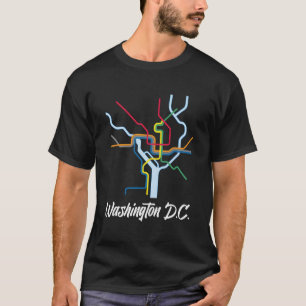 U-Bahn-Karte Washington DC U-Bahn-Untergrund City T-Shirt