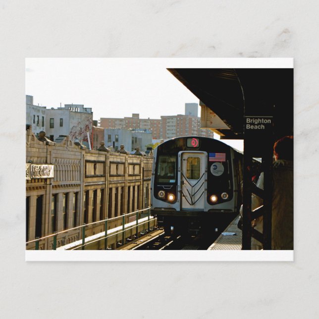 U-Bahn-Plattform in Brighten Beach - Fotografie Postkarte (Vorderseite)