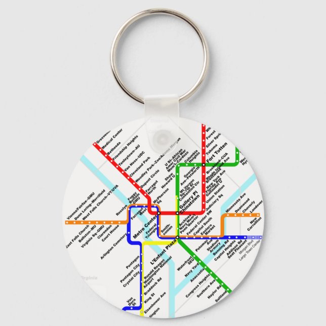 U-Bahn-Schlüsselanhänger Washington Schlüsselanhänger (Vorderseite)