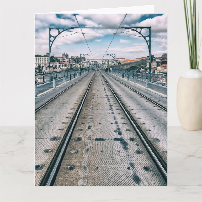 U-Bahn-Station Dom Luis I Brücke Oberdeck Dankeskarte (Vorderseite)