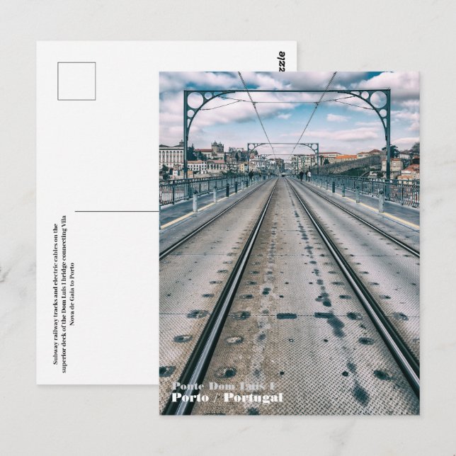 U-Bahn-Station Dom Luis I Brücke Oberdeck Postkarte (Vorne/Hinten)