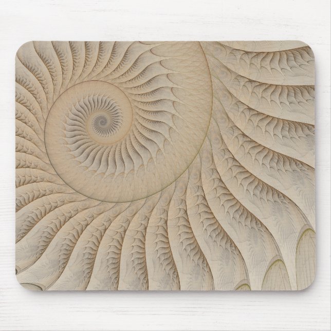 U-Bahn-Tan-Abstrakte Spirale Mousepad (Vorne)