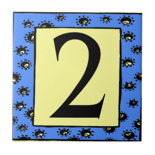 U-Bahn-Tiles, blaue Rahmensterne 2 zwei Fliese