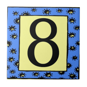 U-Bahn-Tiles mit blauen Rahmensteinen 8 Fliese