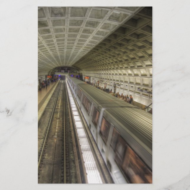 U-Bahnhof Washington DC Briefpapier (Vorderseite)