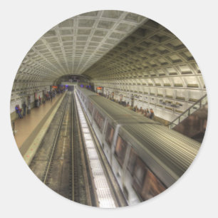 U-Bahnhof Washington DC Runder Aufkleber