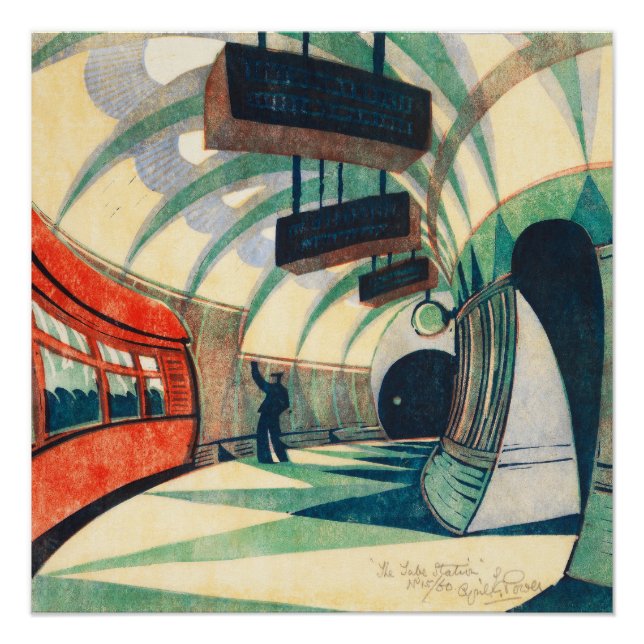 U-Bahnstation - Cyril Edward Power Poster (Vorderseite)