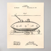 U-Boot 1897 Patent Art Old Peper
