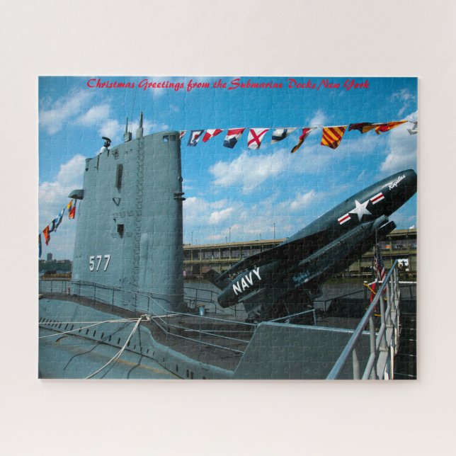 U-Boot Docks New York.Weihnachtsgrüße (Horizontal)