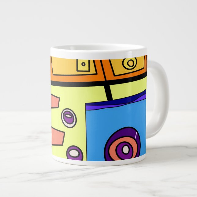 U-Boot-Leben Orange Jumbo-Tasse (Vorderseite Rechts)