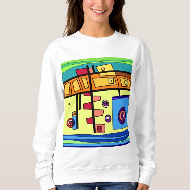 U-Boot-Leben Orange Sweatshirt (Vorderseite)