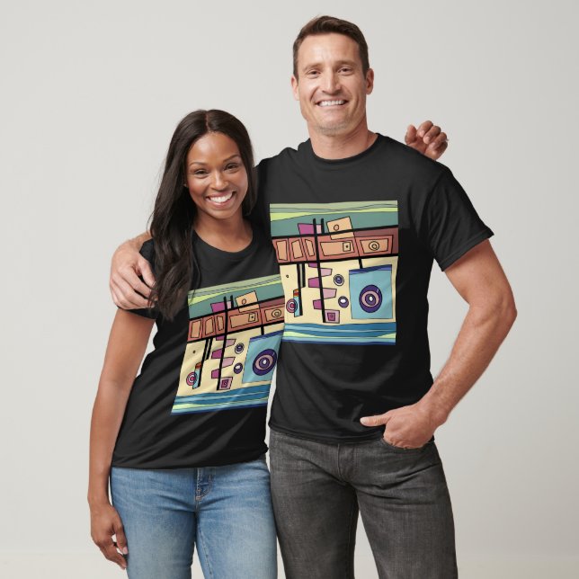 U-Boot Life Brown Lila Blue Green T-Shirt (Unisex)