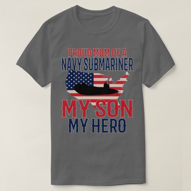 U-Boot-Mama Veteran Militär Proud T-Shirt (Design vorne)