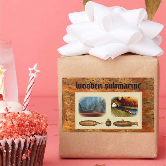 U-Boot Rechteckiger Aufkleber (Party)