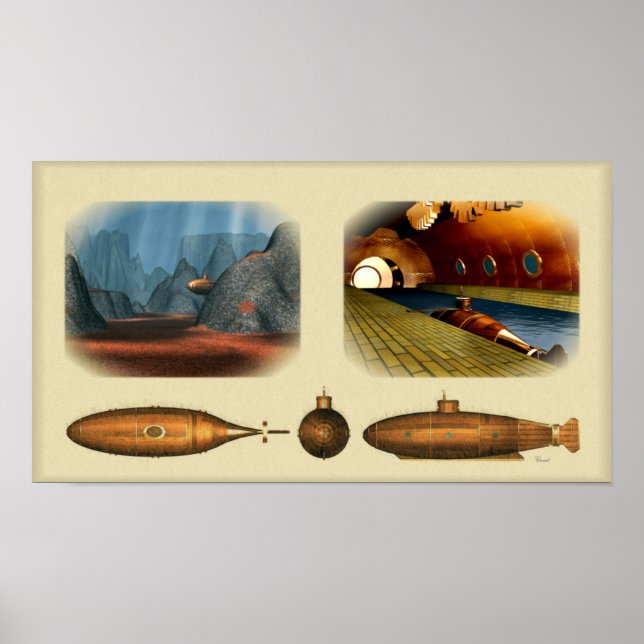 U-Boot Retro Poster (Vorne)