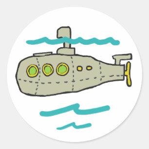 U-Boot Runder Aufkleber