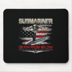U-Boote sterben von unten Silent Service Patriot Mousepad