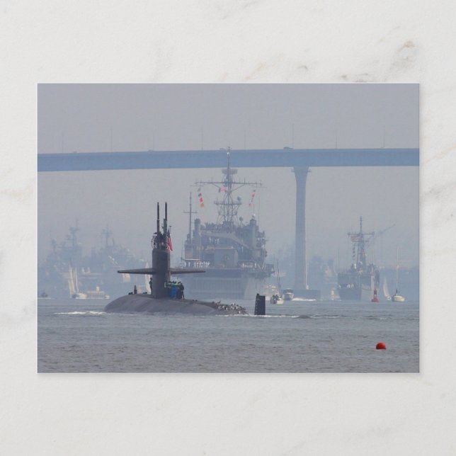 U-Boote-U-Boote Nuklearer Schiffe Postkarte (Vorderseite)