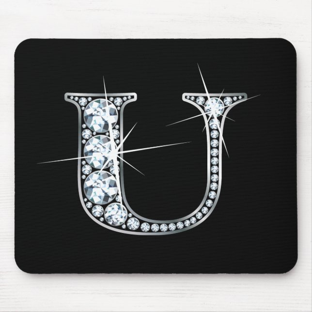 "U" Diamond Bling Mousepad (Vorne)