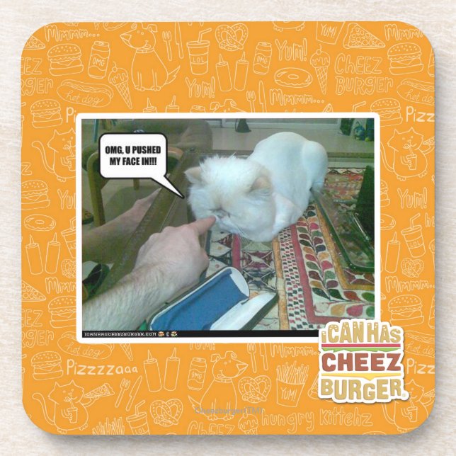 U drückte mein Gesicht ein! Untersetzer (Vorderseite)