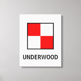 U Familienname Nautische Flagge Leinwanddruck