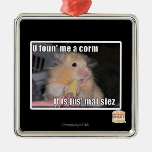 U fand mich ein Mais Silbernes Ornament