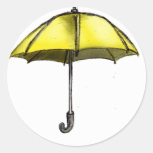 U ist für Umbrella Runder Aufkleber