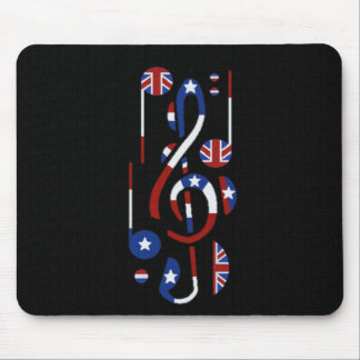U.K. U. USA-Musiknoten Mousepad
