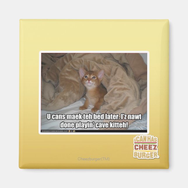 U kann das Bett später machen. Magnet (Vorne)