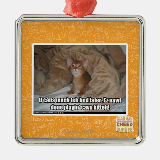 U kann maek das Bett später Silbernes Ornament (Vorne)