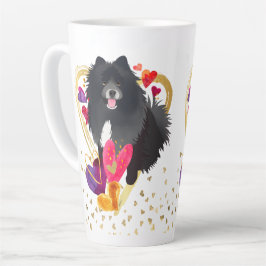U MAKE MEIN HERZ GEHEN BLING-Lapphund latte Tasse