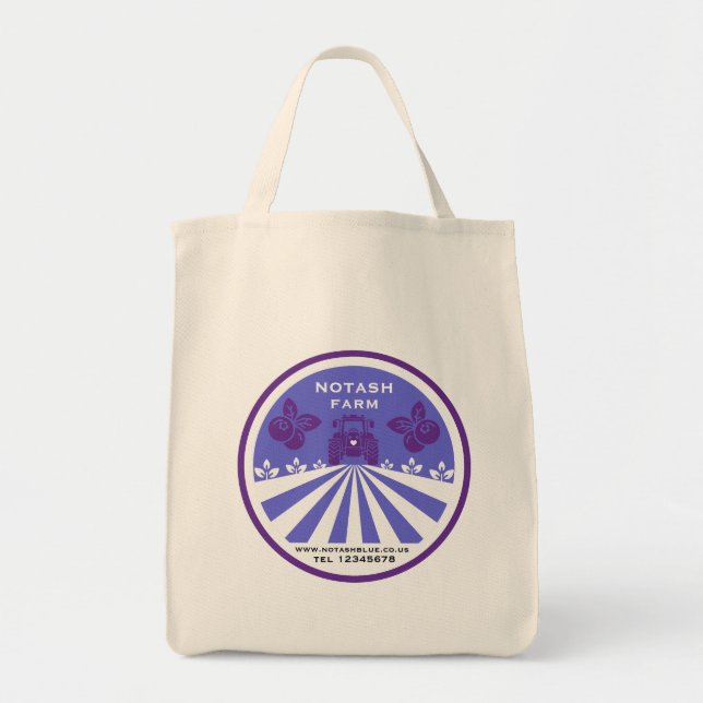 U-Pick Blueberry Farm Werbeaktion Tragetasche (Vorne)