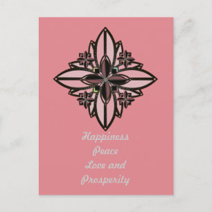U-Pick Color/Iron Celtic Good Fortune Blume II Postkarte