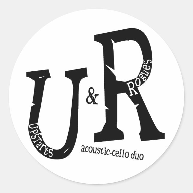 U&R Logo-Aufkleber Runder Aufkleber (Vorderseite)
