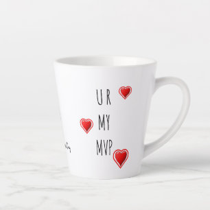 U R MY MVP Modernes Christliches Valentinmonogramm Milchtasse