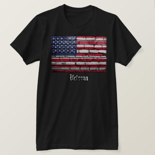 U.S.A. Flag Veteran T-Shirt (Design vorne)