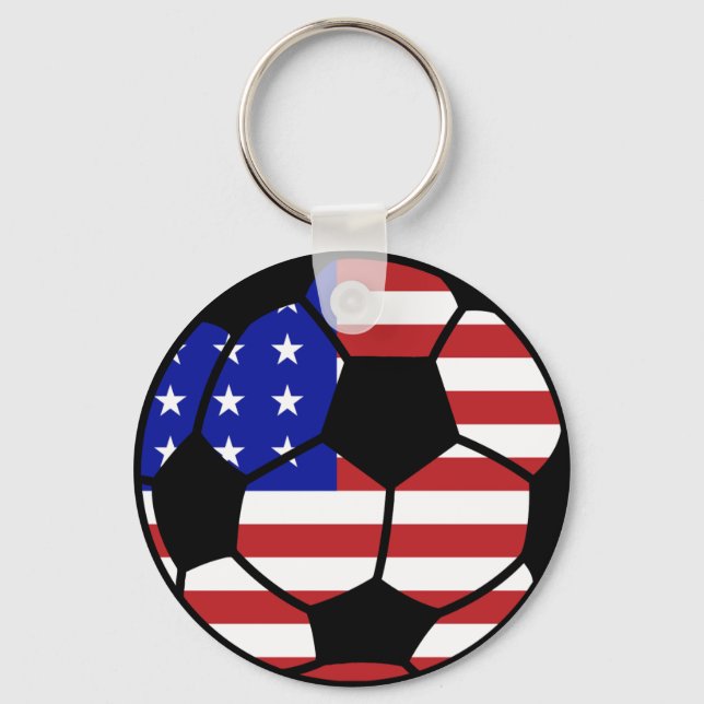 U.S.A. Fußballamerikanische Flagge Schlüsselanhänger (Vorderseite)