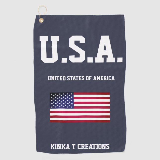 U.S.A. Kinka T Kreationen Golfhandtuch (Vorderseite)