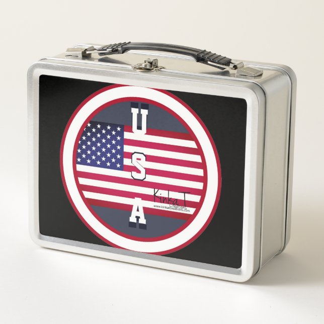 U.S.A. Kinka T Kreationen Metall Brotdose (Vorderseite)