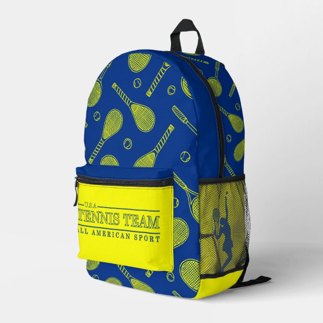 U.S.A Tennis Athletic Design Rucksack  (Rückseitige Ecke Rechts)