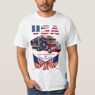 U.S.A. Truck - Patriotischer LKW-Fahrer Personalis T-Shirt